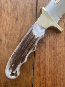 Puma Knife: Puma IP LongHorn Boar & Deer Hunter with Stag Antler Handle