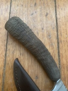 1970's DENIFL Solingen Jagdnicker Knife with Chamois Handle & Sheath
