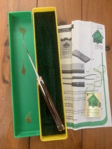Puma Model 835 Junior 1982 Folding Lock Knife in original box & Warranty #27282