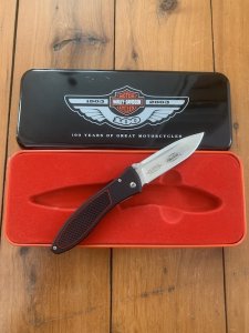 HARLEY-DAVIDSON 100 YEAR Celebration Knife in Gift Tin