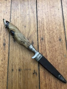 Puma Knife: Puma Handmade Circa 1930's-50's Vintage Jagdnicker Knife with Roe Deer Foot Handle