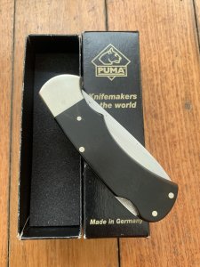 Puma Knife: Puma Original 1981 4 Star Folding Lock Blade Knife with Ebony Micarta Handle #15181