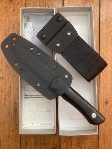 Real Steel Knives RS3725 Black BushCraft III Knife with Kydex Sheath