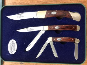 Remington Sportsmen Series 3 Folding Knife Set in Collectable Gift Tin