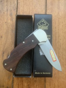 Puma Knife: Puma 2017 4 Star Full Sized Folding Lock Knife with Cocobolo wood Handle