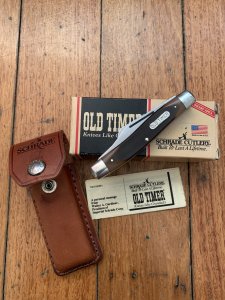 Schrade Knife: Schrade Old Timer Special Edition 80TSA Pocket Knife in original box and pouch USA