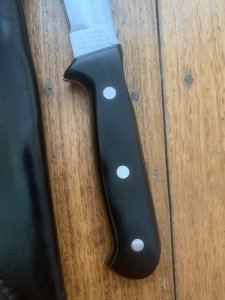 Toledo Australian Made Vintage Bowie Knife in Black Leather Flap Over Sheath