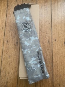 Kizlyar Knife: Kizlyar Original Phoenix Black Military Knife with Elastron Rubberised Handle and Leather Sheath #628