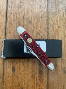 Puma Knife: Puma Bantam Folding Knife with Bright Red Bone Handle 2004