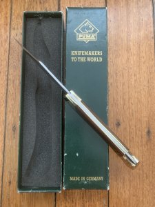 Puma Knife: Puma 1995 Trail Boss/Emperor 975 Folding Knife with Jacaranda Handle Original Box #51592