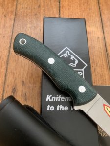 Puma Knife: Puma IP Special Edition 'RIFLEMAN' II Green Micarta Fixed Blade Knife