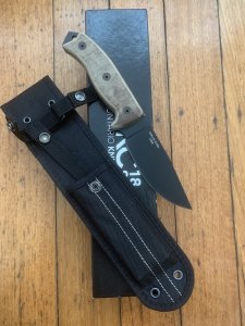 Ontario Ranger Series RAT 5 with Micarta Handle and Black Nylon Tactical Belt Sheath