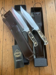 Puma Knife: Puma Phönix-Phoenix Big Bowie Knife with Darker Stag Antler Handle