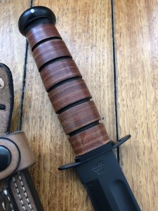 Ka-Bar Knife: Kabar US Army Knife and Custom USA made Hedgehog Sheath