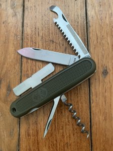 AITOR/BUNDESWEHR German Army Folding Pen Knife with Saw Blade Cork Screw and Awl