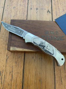 Boker Tree brand Rare German Made 1988 RMS TITANIC Commemorative knife in Display Box