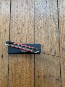 Puma Knife: Puma Original Stockman Knife with Bright Red Jigged Bone Handle Circa 2004