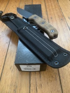 Ontario 2018 Ranger Series TAK-1 with Rust Brown Micarta Handle and Nylon Tactical Belt Sheath
