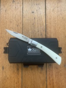 Kizlyar Knife: Russian Kizlyar Supreme Model AUS-8 GENT Folding Knife with  Handle and Box