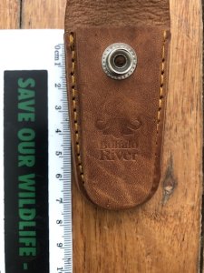 Knife Sheath: BR Brown Small Leather Knife Pouch - 3 Inch Pouch