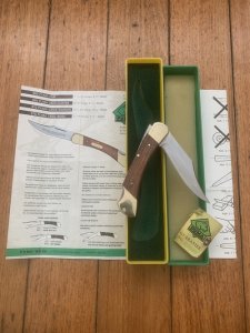 Puma Rare Model 965 Deer Hunter 1978 Folding Lock Knife Serial # 12871 in original box