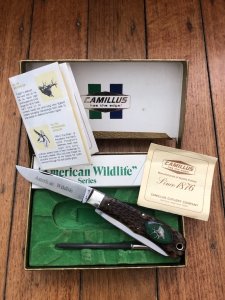 Camillus American Wildlife Series USA-Made Special Edition Bugling Elk knife in Gift Box