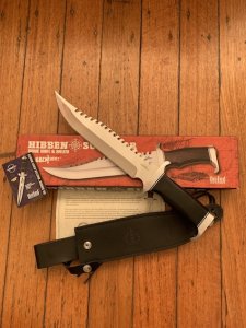 United Cutlery Gil Hibben Survivor Bowie with Black Leather Sheath
