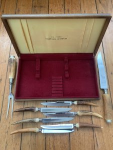 Solingen Germany 1930's-50's EL TORO 8 Piece Carving and Steak Knife set.