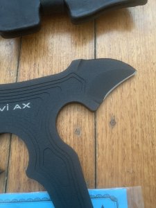 TOPS KNIVES: VI AX Viking Axe Solid 1075 Steel Black linen Micarta Handle & Case