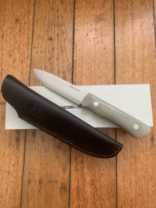 Real Steel Knives RS3726C-Coyote BushCraft II Knife with Leather Sheath