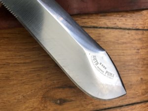 Puma Knife: Puma Original Lightly Used 1977 AUTO-MESSER 6390 White Hunter in original sheath