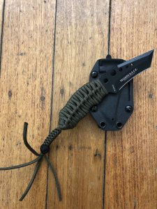 CRKT COVERT TRIUMPH TACTICAL MILITARY TANTO BLACK BLADE NECK/BOOT KNIFE