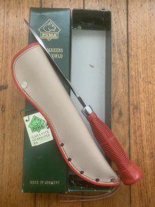Puma Knife: Puma Original 1993 SEA HUNTER 17 6363 in Original Sheath and Box #27391
