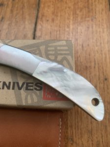 Al Mar Japan E1002P HAWK White Pearl Gentlemen's Knife in original Pouch and Box