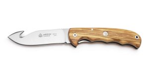 Puma Knife: Puma IP Pathfinder with gut hook, Olive Wood Handle