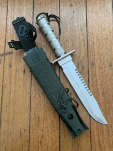 Aitor Jungle King 1 Silver Tactical Combat Knife with Survival Kit