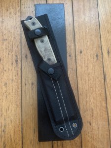 Ontario Ranger Series RAT 5 with Micarta Handle and Black Nylon Tactical Belt Sheath