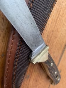 Puma Knife: Puma 11 6398 Original 'Used' 1974 Hunters-Friend with custom sheath #98474
