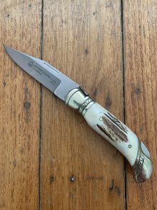 Puma Knife: Puma IP Pocket Hunter Folding Knife with Stag Antler Handle