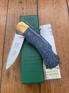 Puma Knife: Set of 4 Special Edition 90's 4 Star Folding Lock Blade Knives wth Custom Corelon Handles