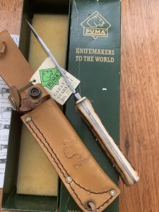 Puma Knife: Puma Hunters Pal 1994 in Original Sheath and Original Green Card Box #28491