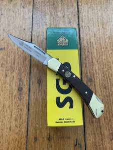 Puma SGB Knife: Puma SGB Jacaranda Wood Handled Bear Folding Pocket Knife