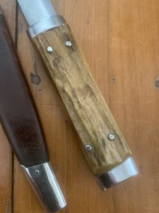 Puma Knife: Puma Vintage Pre-64 USED 941 Boot Knife with Stag Handle & Original Sheath