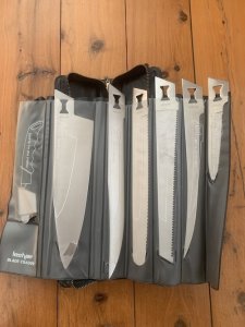 Kershaw Knife: Vintage KERSHAW KAI BLADE TRADER Japanese 6 Blade Knife Set with Rubberised Handle & Case