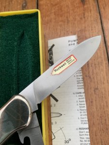 Puma Knife: 1989 Puma 22 0923 Jagdmesser Twin Blade Hunting Pocket Knife with Ebony Handle