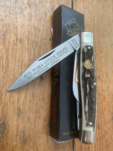 Puma Knife: Puma Rare Original 1979 Black Boxed 675 Stock Knife with Stag Antler Handle
