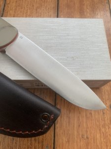 Real Steel Knives RS3726C-Coyote BushCraft II Knife with Leather Sheath