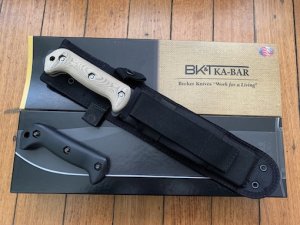 Ka-Bar Knife: Kabar-Becker KA-BK7 Becker Combat Bowie with Standard and Custom Grips