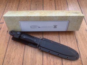Ka-Bar Knife: Kabar EK44 Double Edged Commando Knife In Tactical Sheath