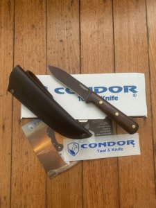 Condor Tool & Knife Company El Salvador KEPHART Knife with Leather Sheath